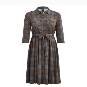 Torrid Outlander Dress 4X (26) Tartan Plaid Shirt Dress Brand New W/ Tags